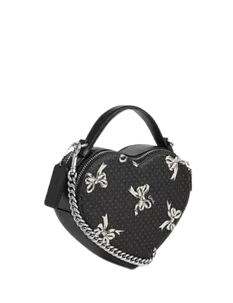 Coach Heart Crossbody Bag With Bow Print - Image 3