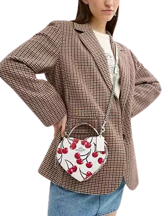 Coach Heart Crossbody Bag With Cherry Print - Image 2