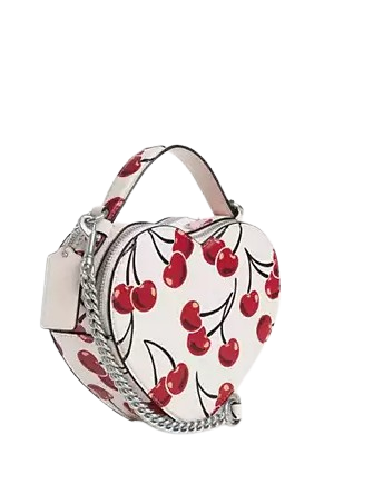 Coach Heart Crossbody Bag With Cherry Print - Image 3
