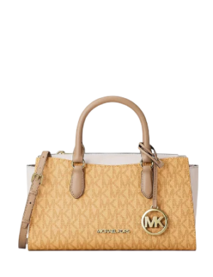 Michael Michael Kors Arden Small Color-Block Signature Logo Messenger Bag