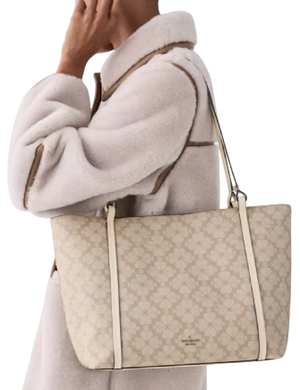Kate Spade New York Marlowe Spade Flower Coated Canvas Tote Bag - Image 2