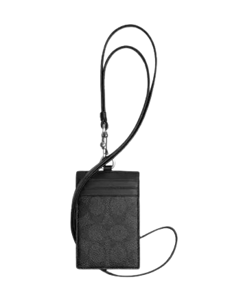 Coach Id Lanyard In Signature Canvas