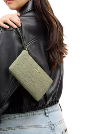 Coach Large Corner Zip Wristlet In Signature Leather - Image 3