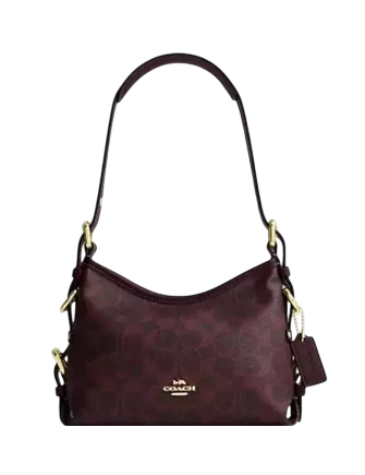 Coach Laurel Shoulder Bag 22 With Buckles In Signature Canvas