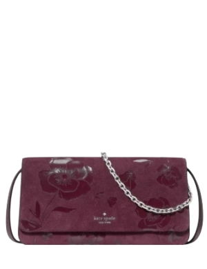 Kate Spade New York Ivy Floral Suede Crossbody Bag