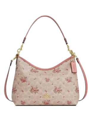 Coach Laurel Shoulder Bag In Signature Canvas With Floral Print