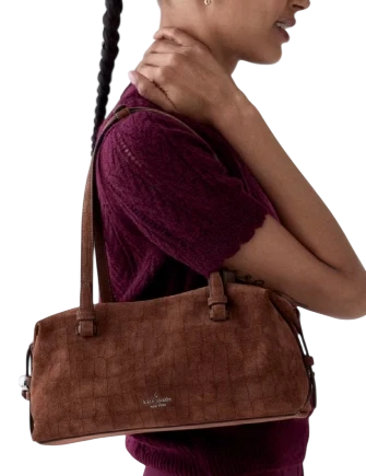 Kate Spade New York Billie Suede Croc Shoulder Bag - Image 2