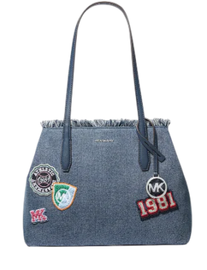 Michael Michael Kors Avalon Medium Embellished Denim Convertible Tote Bag