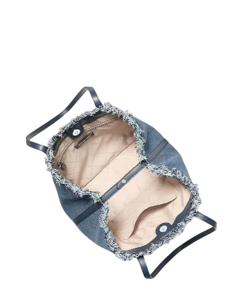 Michael Michael Kors Avalon Medium Embellished Denim Convertible Tote Bag - Image 3