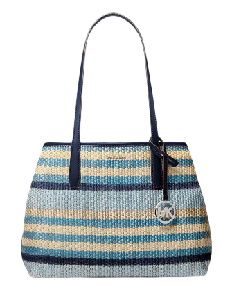 Michael Michael Kors Avalon Medium Striped Woven Tote Bag