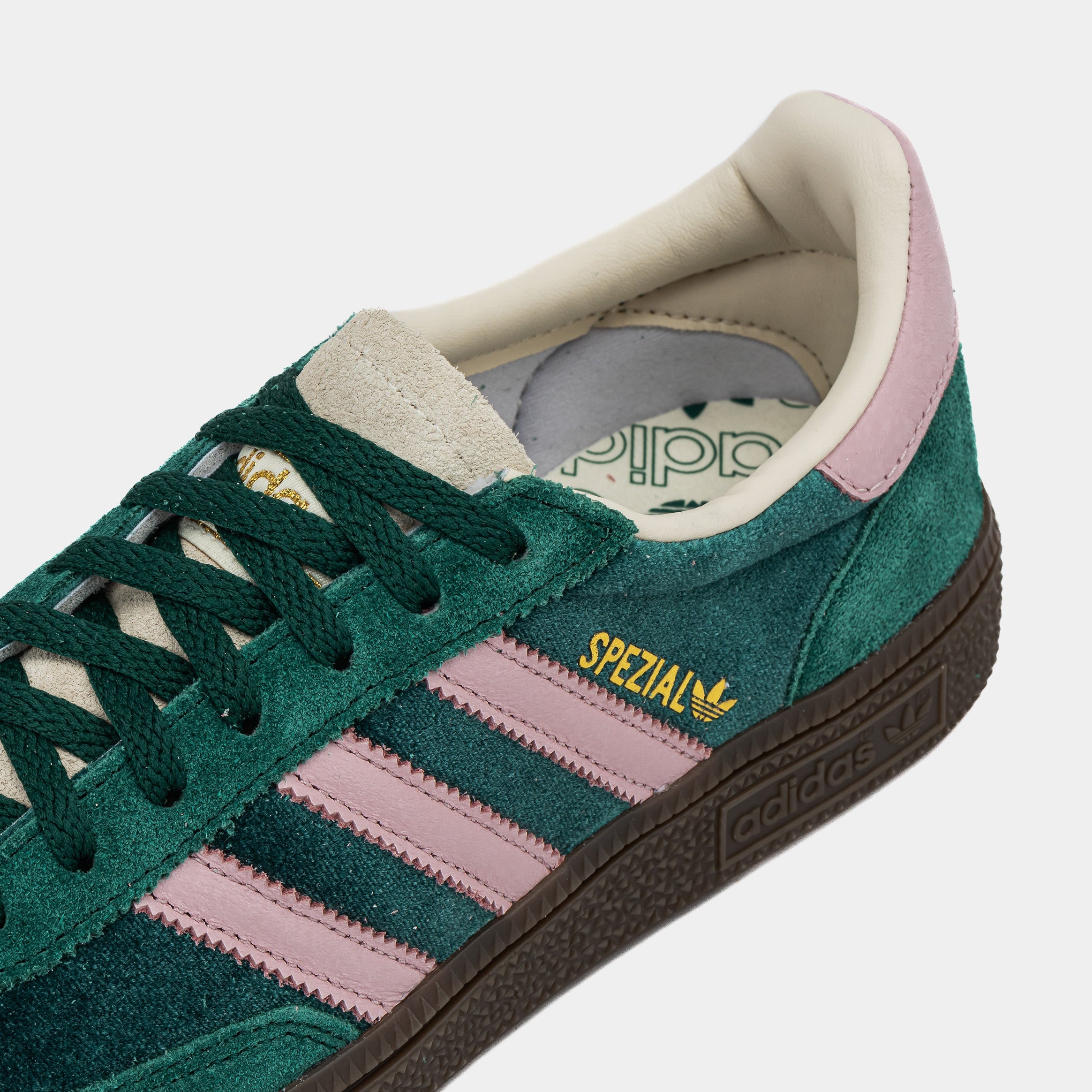 Handball Spezial Velvet Womens Lifestyle Shoes (Green/Pink) - Image 2