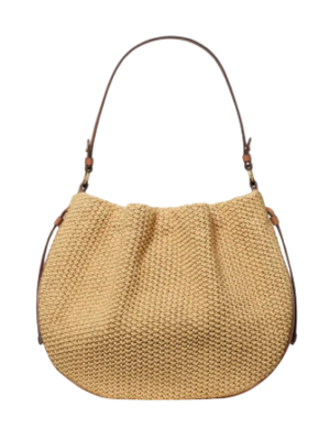 Kate Spade New York Pinch Straw Shoulder Bag