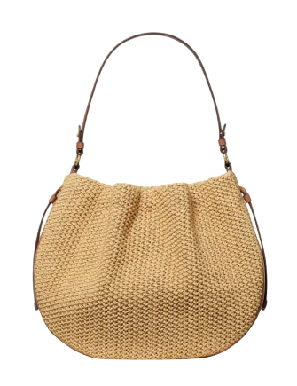 Kate Spade New York Pinch Straw Shoulder Bag