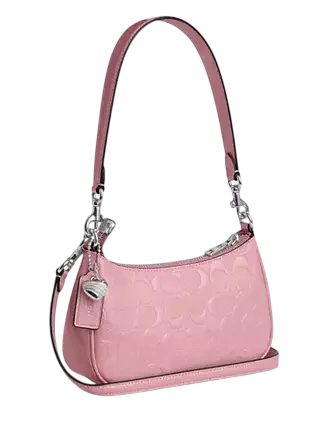 Coach Teri Mini Crossbody Bag In Signature Leather With Heart Charm - Image 3