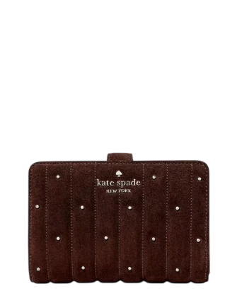 Kate Spade New York Quilted Suede Medium Bifold Wallet