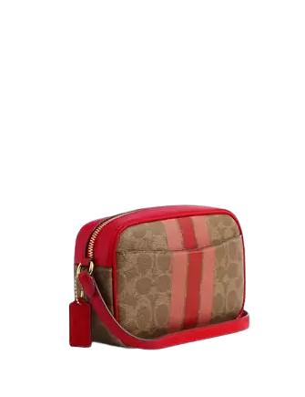 Coach Mini Jamie Camera Bag In Signature Canvas With Stripe - Image 3