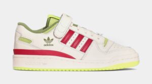 Forum Low The Grinch Grade School Lifestyle Shoes (Cream White/Collegiate Red)