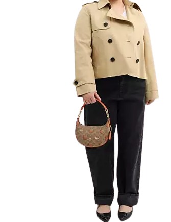 Coach Mini Payton Bag In Signature Canvas With Orange Print - Image 4