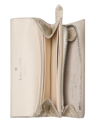 Kate Spade New York Kayla Snake Small L-zip Flap Wallet - Image 3