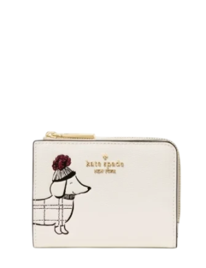 Kate Spade New York Charlie Dachshund Small L-zip Wallet