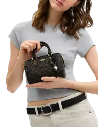 Coach Mini Rowan Crossbody Bag In Loved Signature Canvas With Charms - Image 3