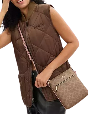 Coach Mini Rowan File Bag In Signature Canvas - Image 2