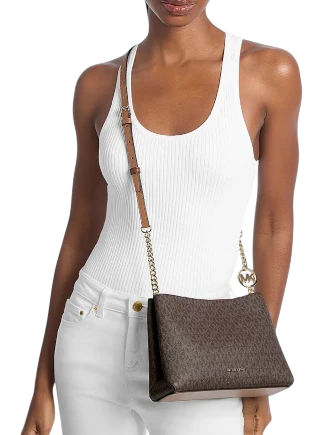 Michael Michael Kors Christina Small Signature Logo Crossbody Bag - Image 3