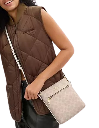 Coach Mini Rowan File Bag In Signature Canvas - Image 4