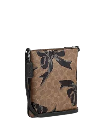 Coach Mini Rowan File Bag In Signature Canvas With Bow Print - Image 3