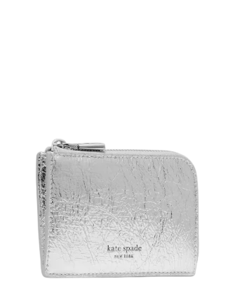 Kate Spade New York Crinkle Metallic Mini Zip Card Case - Image 4