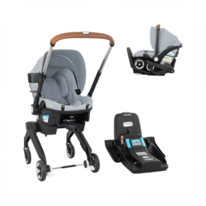 Evenflo Gold Shyft Dual Ride Infant Car Seat Stroller Combo, 2025, Quartz, with Green/Gentle Fabric