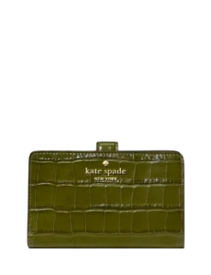 Kate Spade New York Croc Embossed Medium Bifold Wallet