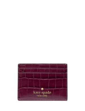 Kate Spade New York Croc Embossed Small Slim Card Holder