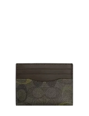 Coach Slim Id Card Case In Signature Camo Print