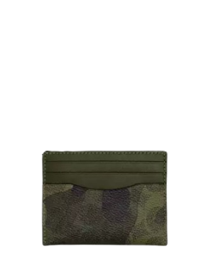 Coach Slim Id Card Case In Signature Camo Print