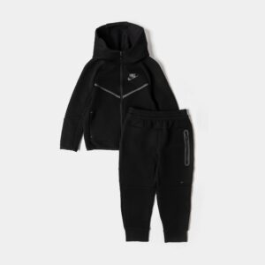 Tech Fleece Full Zip Infant Toddler Set (Black/Black)