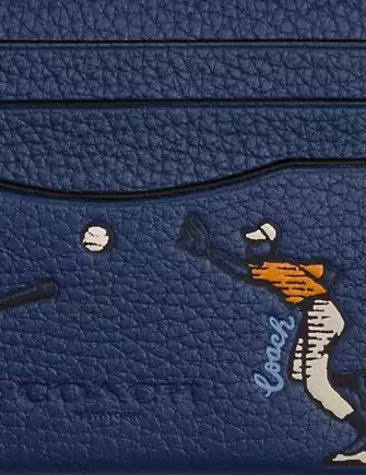 Coach Slim Id Card Case With Baseball Print - Image 2