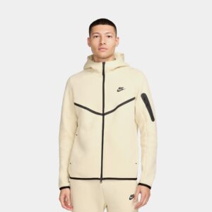 Tech Fleece Windrunner Full Zip Mens Jacket (Light Khaki/Black)