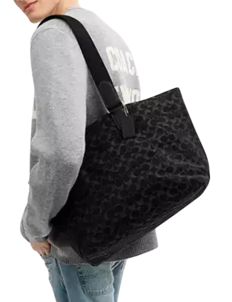 Coach Small Tour Tote Bag In Signature Denim - Image 4