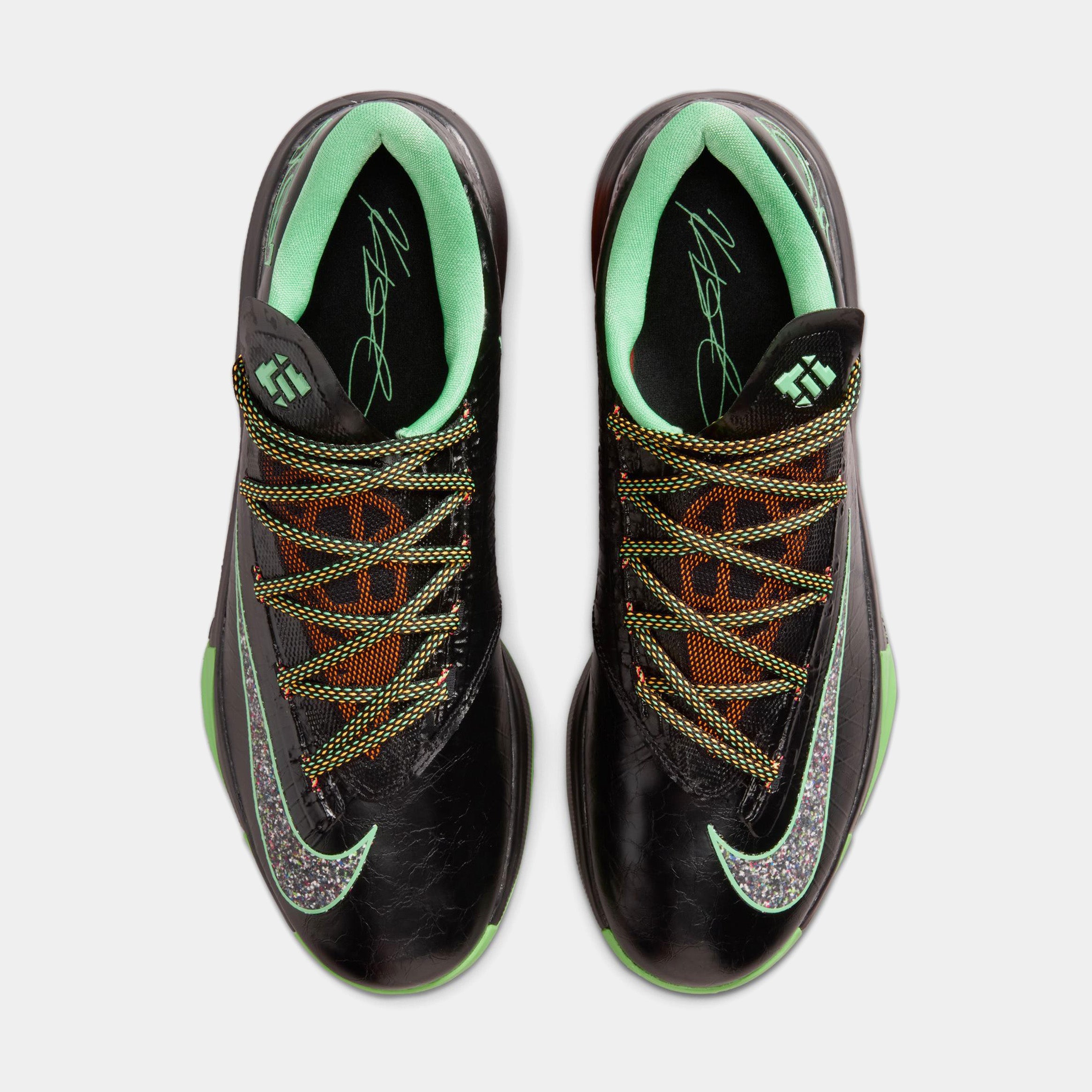 Zoom KD 6 Night Vision Mens Basketball Shoes (Black/Multi-Color/Light Lucid Green) Free Shipping - Image 2