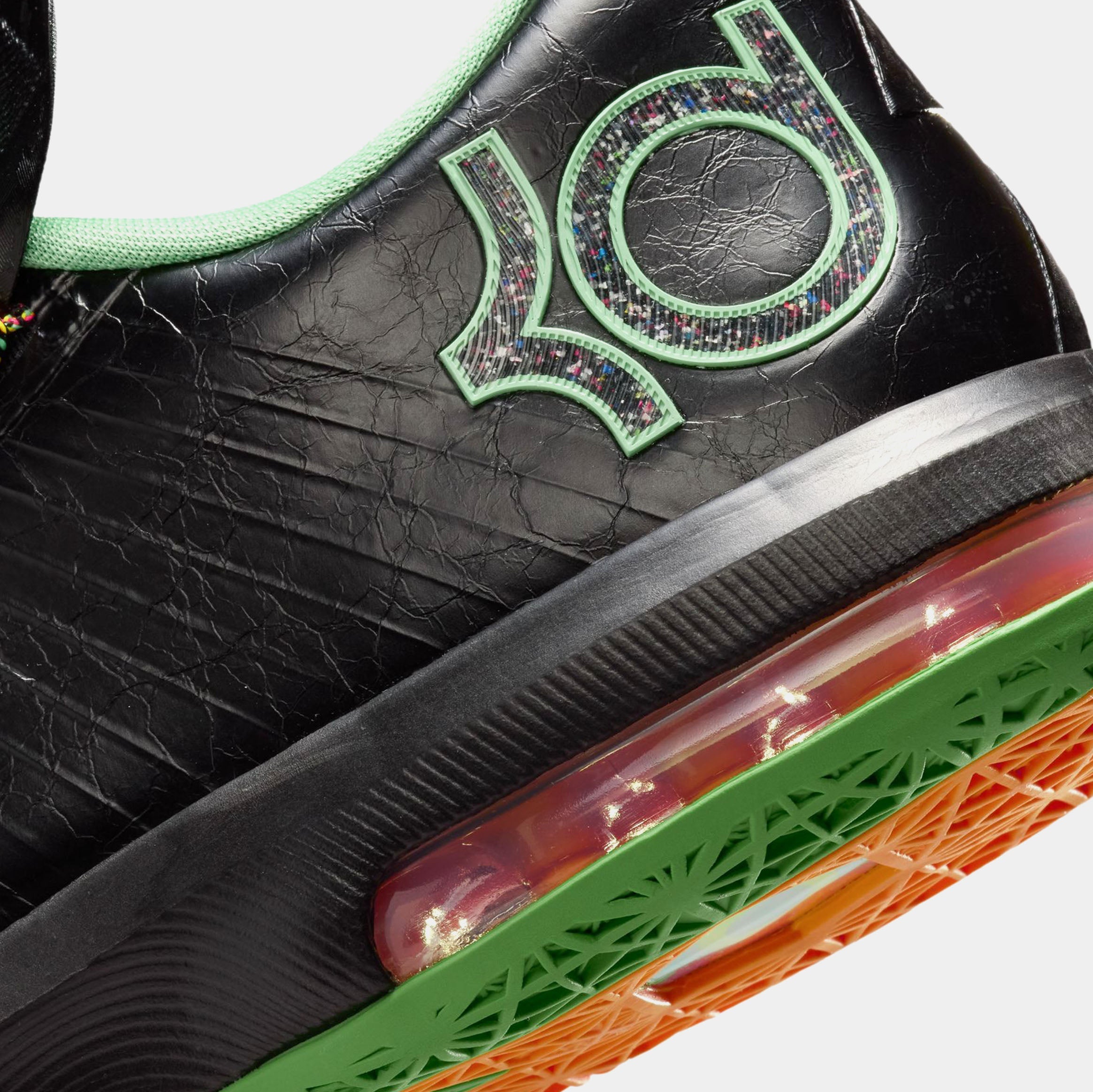 Zoom KD 6 Night Vision Mens Basketball Shoes (Black/Multi-Color/Light Lucid Green) Free Shipping - Image 6