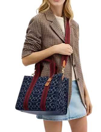 Coach Smith Tote Bag In Signature Denim - Image 2