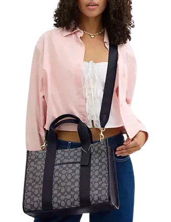 Coach Smith Tote Bag In Signature Jacquard - Image 2