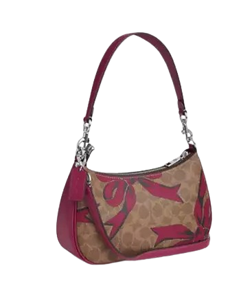 Coach Teri Shoulder Bag In Signature Canvas With Bow Print - Image 3