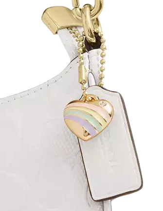 Coach Teri Shoulder Bag In Signature Leather With Heart Charm - Image 2