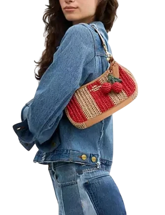 Coach Teri Shoulder Bag With Stripes And Charm - Image 2