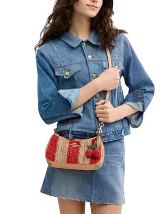Coach Teri Shoulder Bag With Stripes And Charm - Image 3