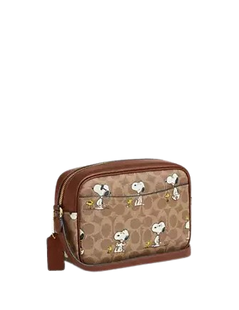 Coach X Peanuts Jamie Camera Bag In Signature Canvas With Snoopy Print - Image 3