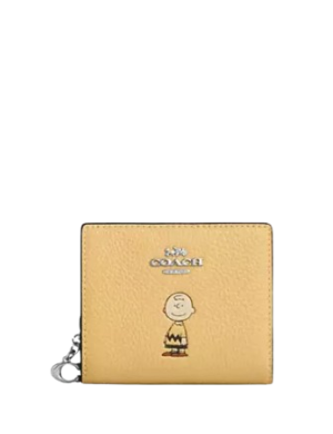 Coach X Peanuts Snap Wallet With Charlie Brown