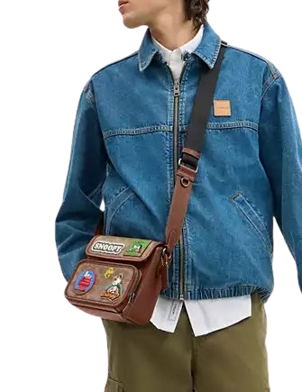 Coach X Peanuts Sullivan Flap Crossbody Bag In Signature Canvas With Patches - Image 2